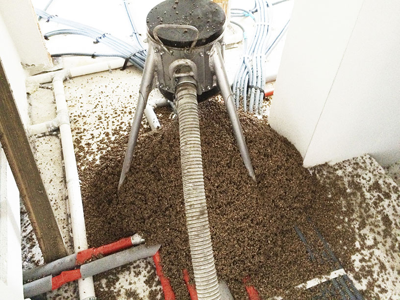 Einbringen in Baustelle